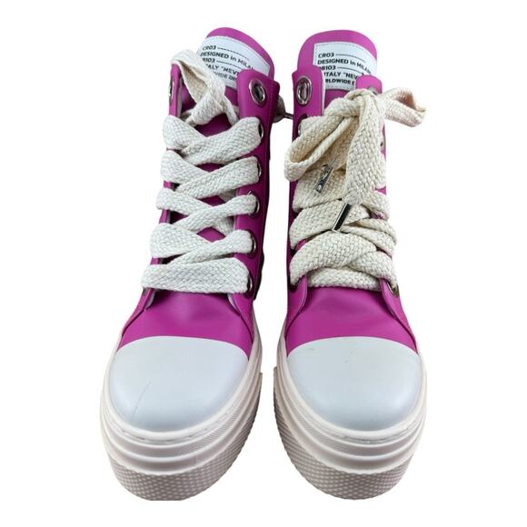 Cristianzerotre CRO3 Calipso Designed in Milano Pink  Chunky Platform Boots - Picture 7 of 7